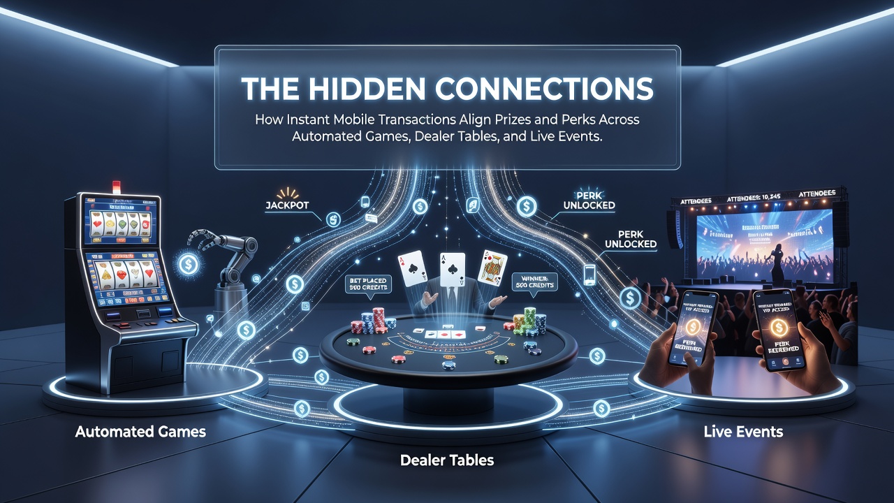 Mobile Transaktionen verbinden Automatenspiele mit Live-Events und Tischen über Echtzeit-Zahlungen