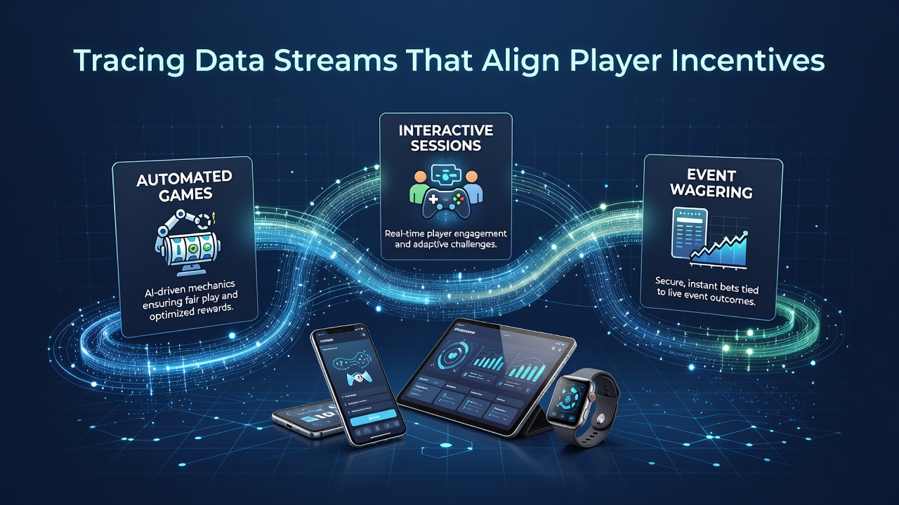 Visualisierung von Datenströmen in mobilen Glücksspielplattformen mit Verbindungen zwischen Automatenspielen, Live-Sessions und Sportwetten